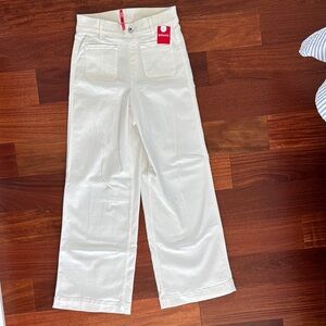 SPANX Cream Wide-Leg Pants, Sz Tall Small